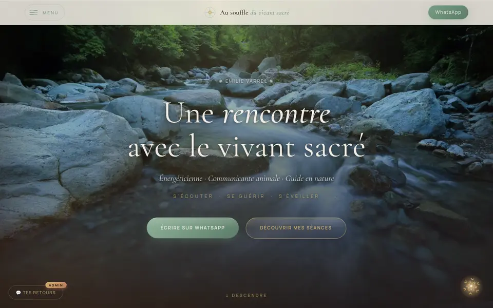 Aperçu du site refait d'Emilie
